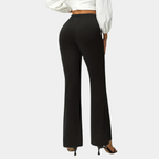 Women's High Rise Flare Pants – Fitted Flared Leg Dress Trousers