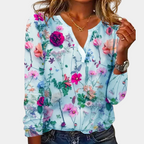 Women's Everyday Floral Blouse – Relaxed Printed Blouse