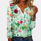 Women's Everyday Floral Blouse – Relaxed Printed Blouse