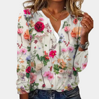 Women's Everyday Floral Blouse – Relaxed Printed Blouse