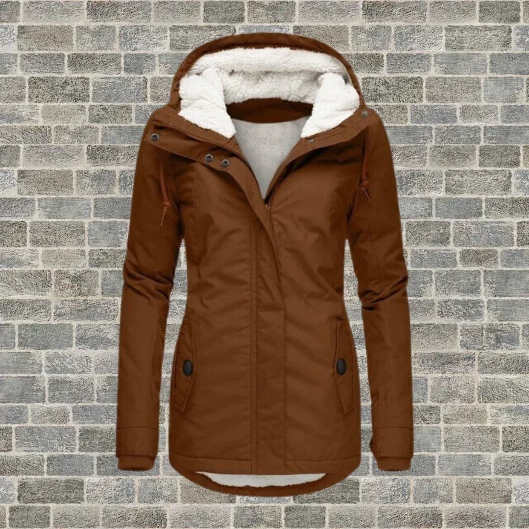 Women's Fur Hood Winter Parka – Insulated Longline Cold Weather Coat