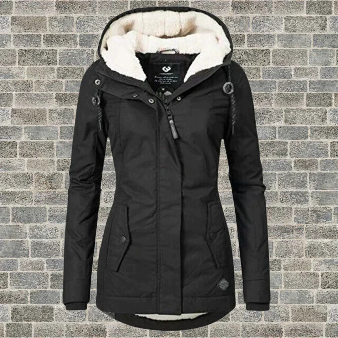 Women's Fur Hood Winter Parka – Insulated Longline Cold Weather Coat