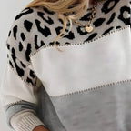 Women's Printed Graphic Sweater – Relaxed Long Sleeve Pullover