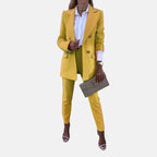 Women's Asymmetrical Pants Set – Statement Top & Wide Leg Trousers