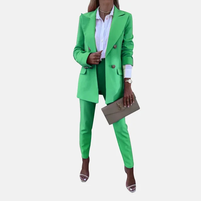 Women's Asymmetrical Pants Set – Statement Top & Wide Leg Trousers