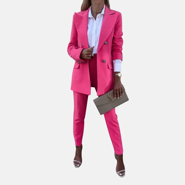 Women's Asymmetrical Pants Set – Statement Top & Wide Leg Trousers