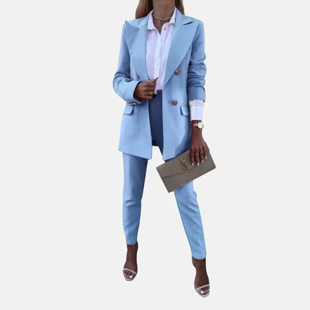Women's Asymmetrical Pants Set – Statement Top & Wide Leg Trousers