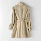 Women's Tailored Long Trench Coat – Classic Lightweight Transitional Coat
