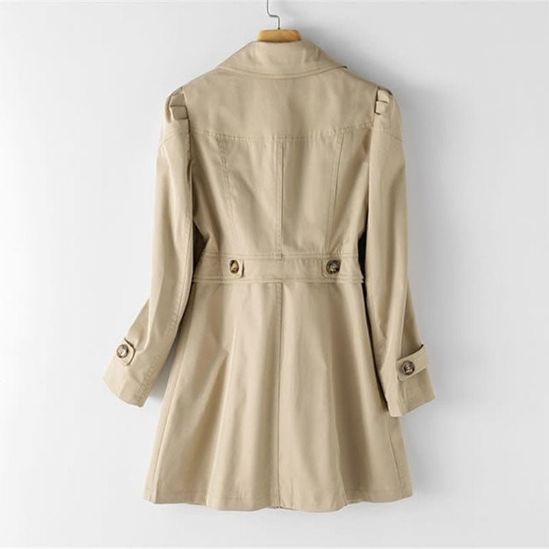 Women's Tailored Long Trench Coat – Classic Lightweight Transitional Coat