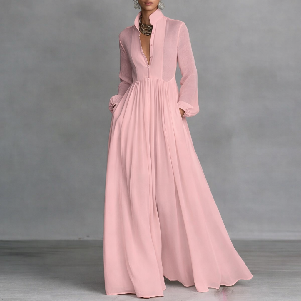 Women's Summer Occasion Maxi Dress – V-Neck Flowy Dress