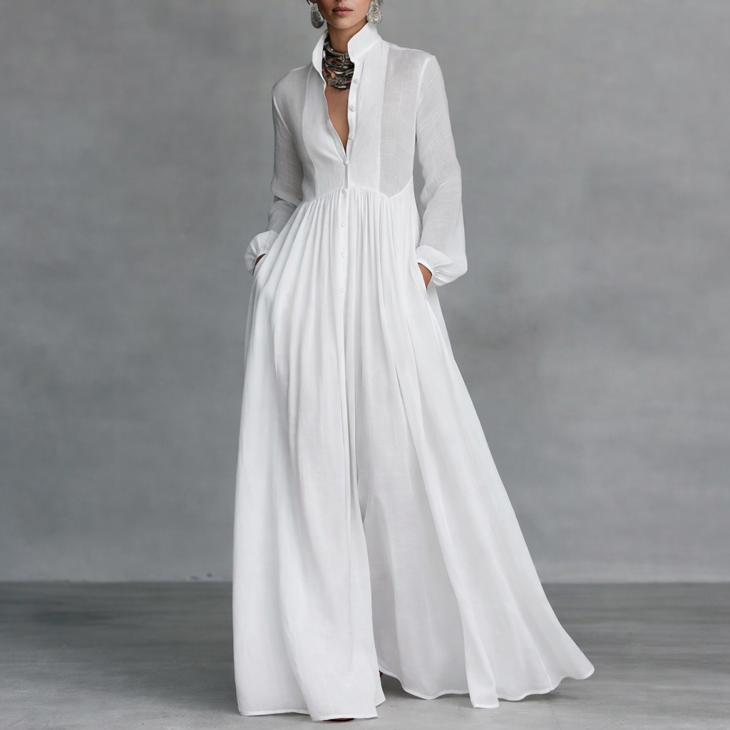 Women's Summer Occasion Maxi Dress – V-Neck Flowy Dress