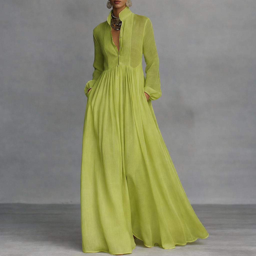 Women's Summer Occasion Maxi Dress – V-Neck Flowy Dress