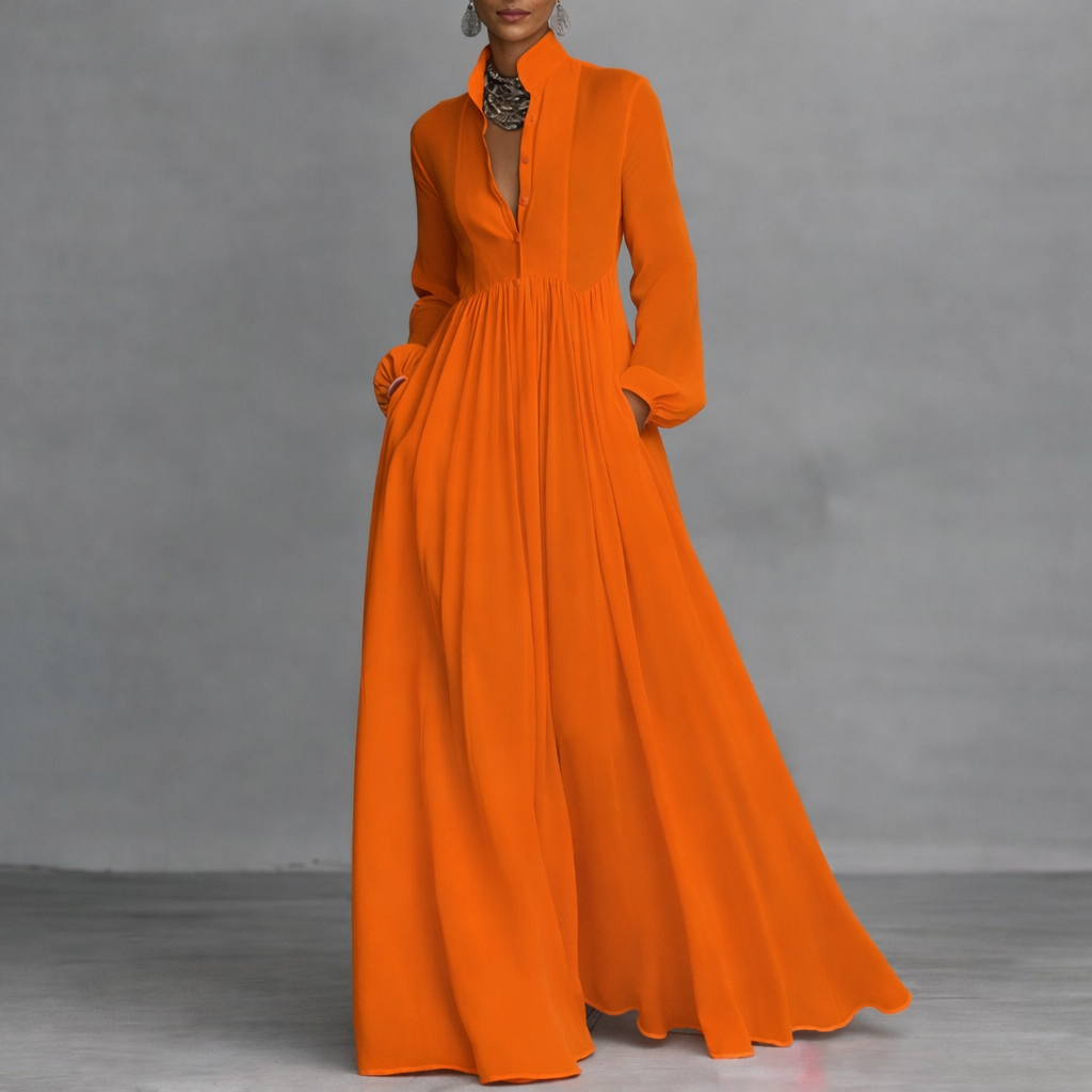 Women's Summer Occasion Maxi Dress – V-Neck Flowy Dress