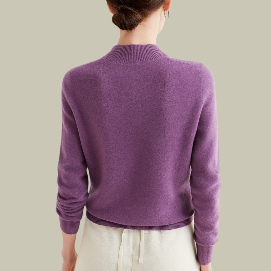 Women's Fitted Turtleneck Sweater – Classic Roll Neck Winter Sweater