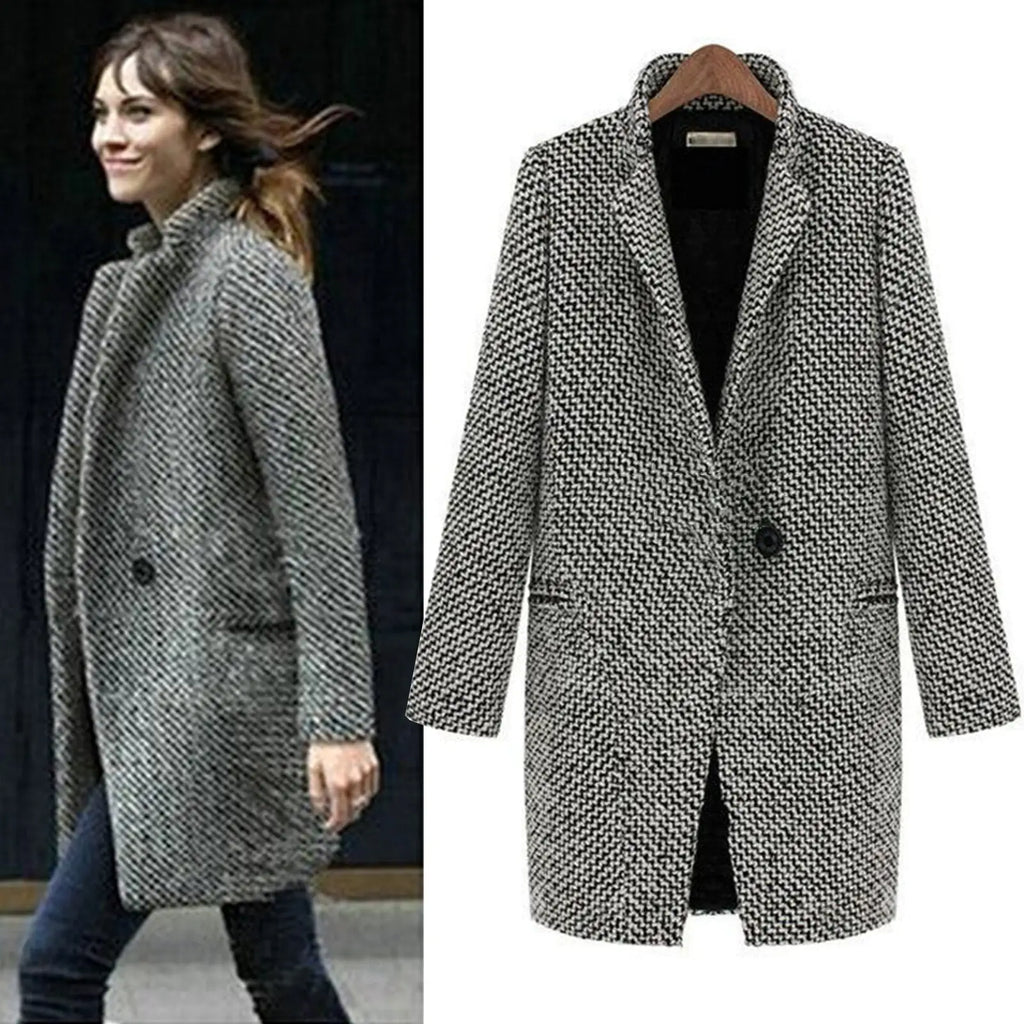 Women's Insulated Long Winter Coat – Adjustable Hood Cold Weather Parka