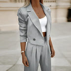 Women's Tailored Pants Set – Statement Top & Dressy Trousers
