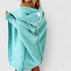 Women's Oversized Knee-Length Cardigan – Relaxed Longline Cardigan