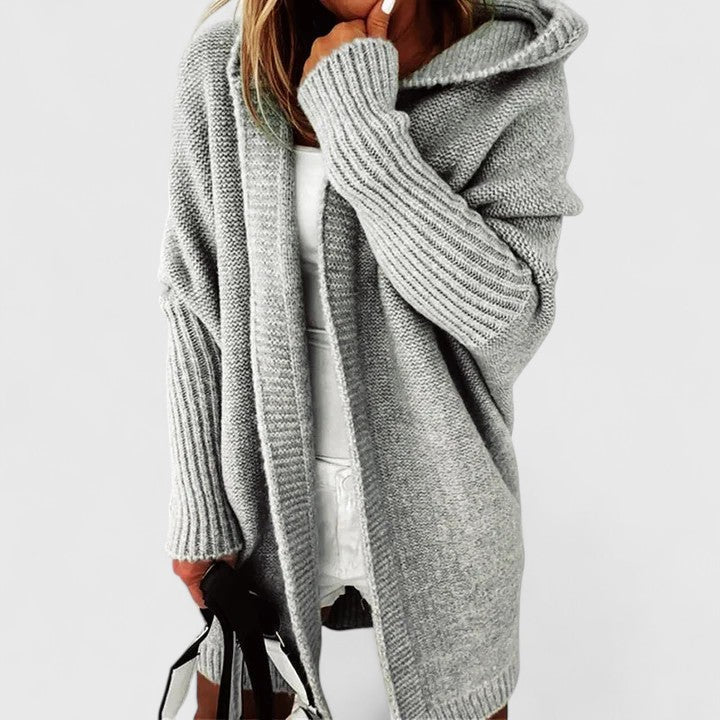 Women's Oversized Knee-Length Cardigan – Relaxed Longline Cardigan