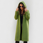Women's Oversized Knee-Length Cardigan – Relaxed Longline Cardigan