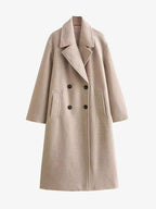 Women's Long Button Trench Coat – Tailored Classic Overcoat