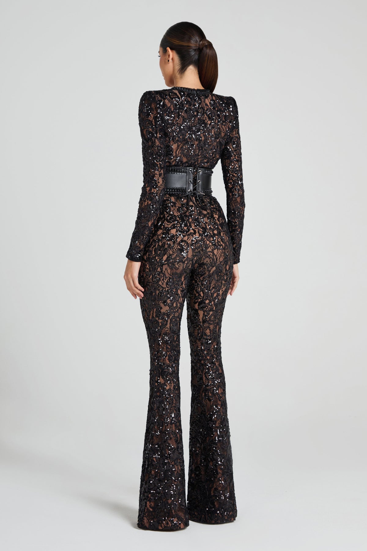 Women's Sequin Party Jumpsuit – Sparkly Formal Evening Jumpsuit
