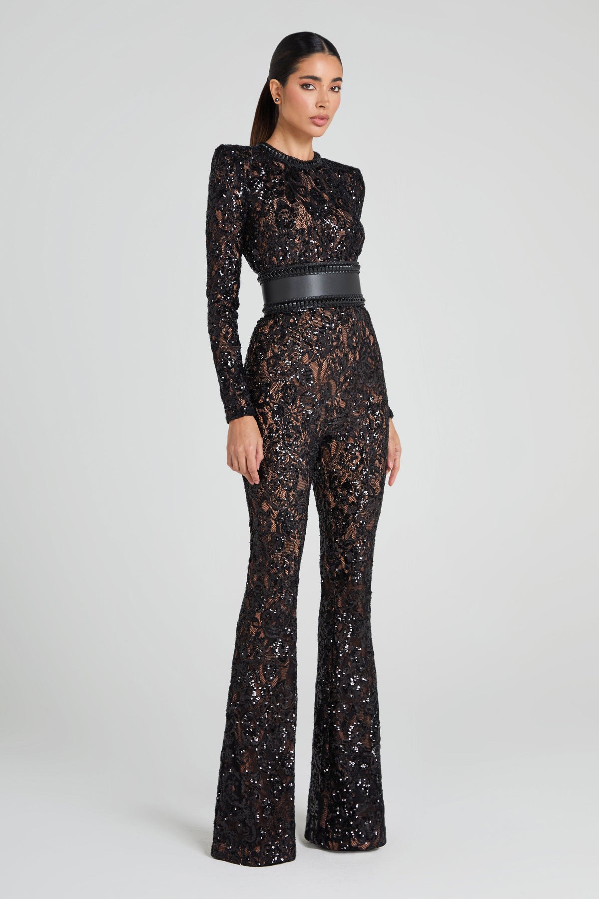 Women's Sequin Party Jumpsuit – Sparkly Formal Evening Jumpsuit