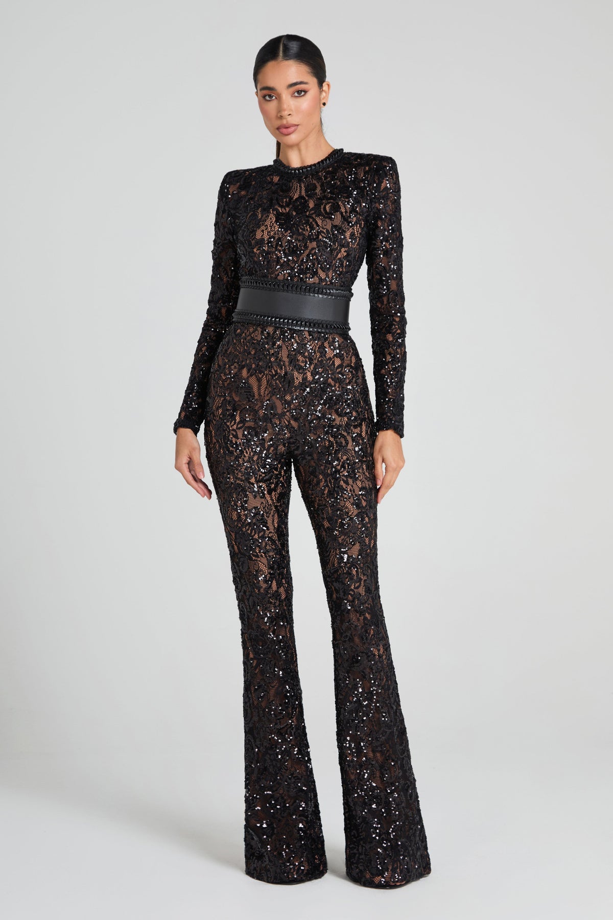 Women's Sequin Party Jumpsuit – Sparkly Formal Evening Jumpsuit