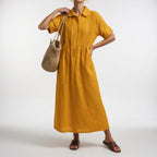 Women's Relaxed Shirt Dress – Button Front Flowy Day Dress