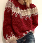 Women's Christmas Winter Sweater – Relaxed Festive Knit Sweater