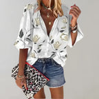 Women's Floral Summer Blouse – Relaxed Longline Print Blouse