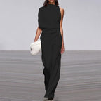 Women's Flowy Sleeveless Jumpsuit – Relaxed Wide Leg Occasion Jumpsuit