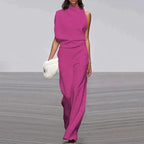 Women's Flowy Sleeveless Jumpsuit – Relaxed Wide Leg Occasion Jumpsuit