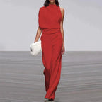 Women's Flowy Sleeveless Jumpsuit – Relaxed Wide Leg Occasion Jumpsuit