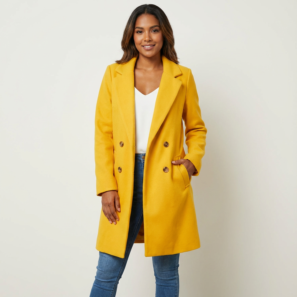 Women's Tailored Overcoat – Elegant Longline Coat