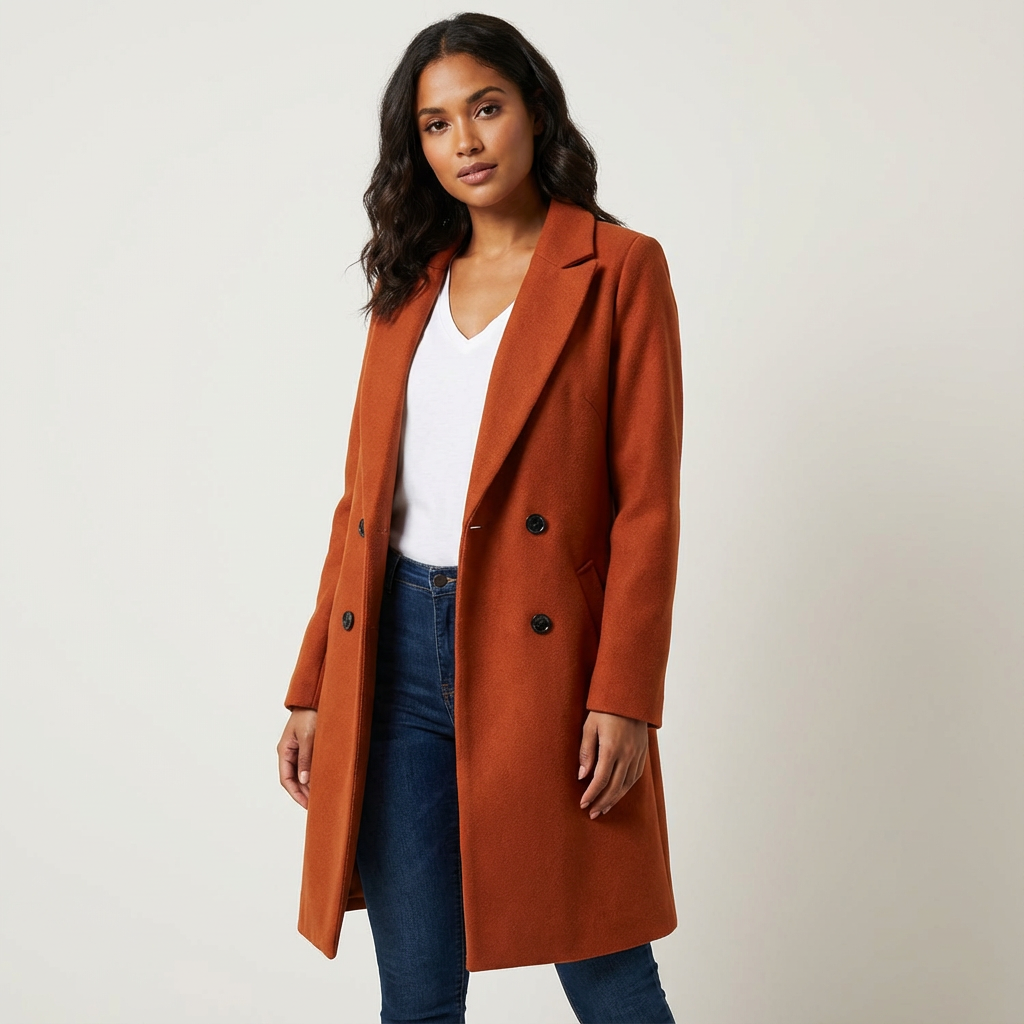 Women's Tailored Overcoat – Elegant Longline Coat
