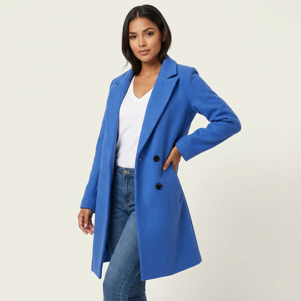 Women's Tailored Overcoat – Elegant Longline Coat
