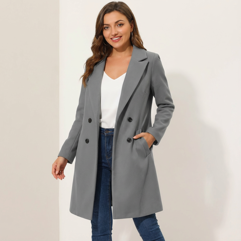 Women's Tailored Overcoat – Elegant Longline Coat