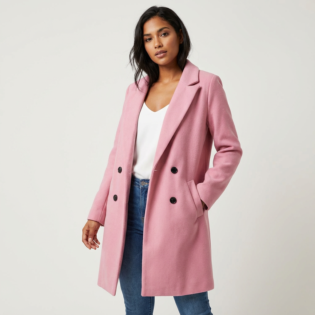Women's Tailored Overcoat – Elegant Longline Coat