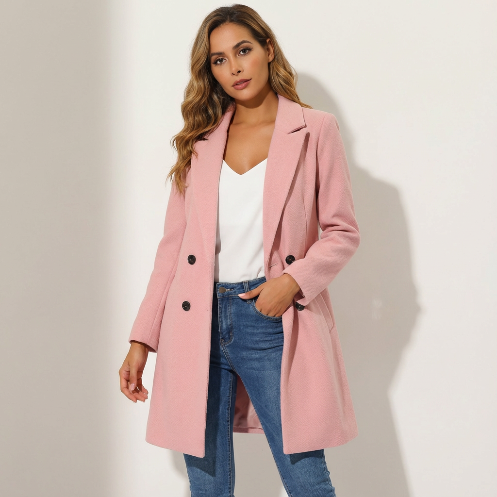 Women's Tailored Overcoat – Elegant Longline Coat
