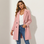 Women's Tailored Overcoat – Elegant Longline Coat
