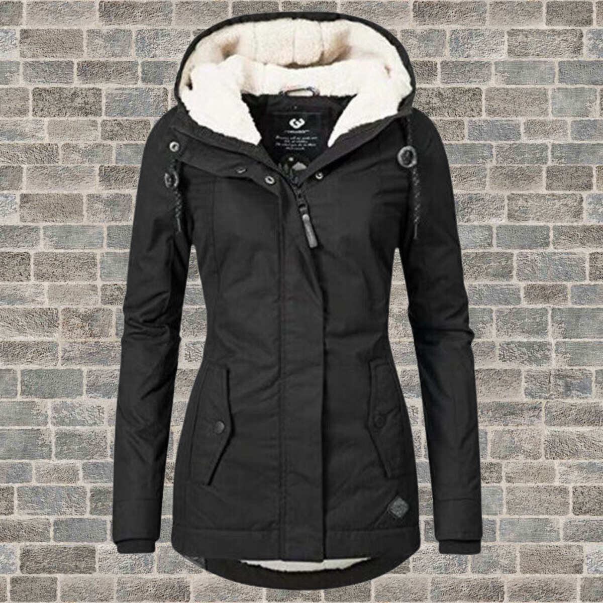Women's Pleated Hooded Winter Coat – Button Front Longline Pocket Coat