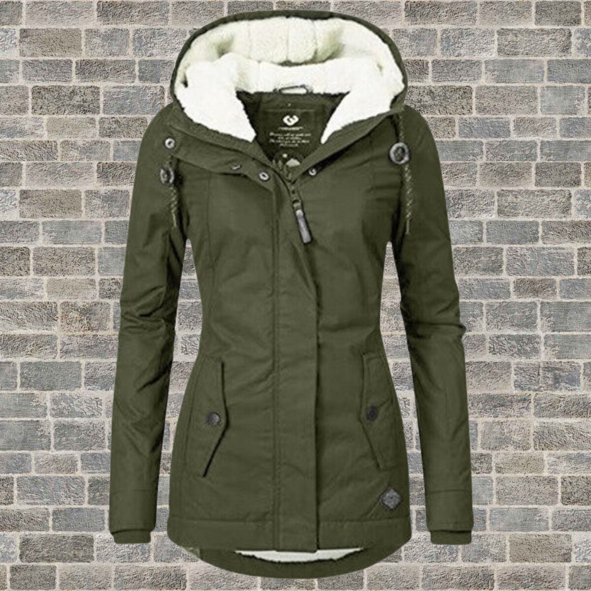 Women's Pleated Hooded Winter Coat – Button Front Longline Pocket Coat