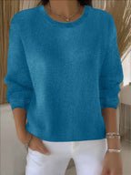 Women's Classic Winter Knit Sweater – Relaxed Long Sleeve Sweater