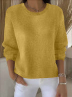 Women's Classic Winter Knit Sweater – Relaxed Long Sleeve Sweater