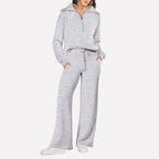 Women's Travel Pants Set – Relaxed Top & Wide Leg Matching Set