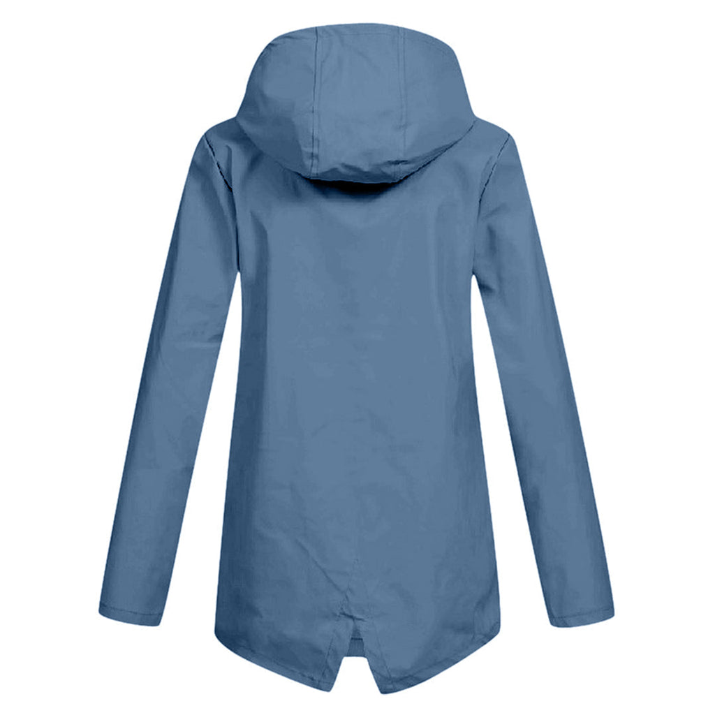 Women's Hooded Pocket Jacket – Mid-Length Zip-Up Outdoor Jacket