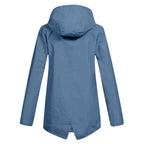 Women's Hooded Pocket Jacket – Mid-Length Zip-Up Outdoor Jacket
