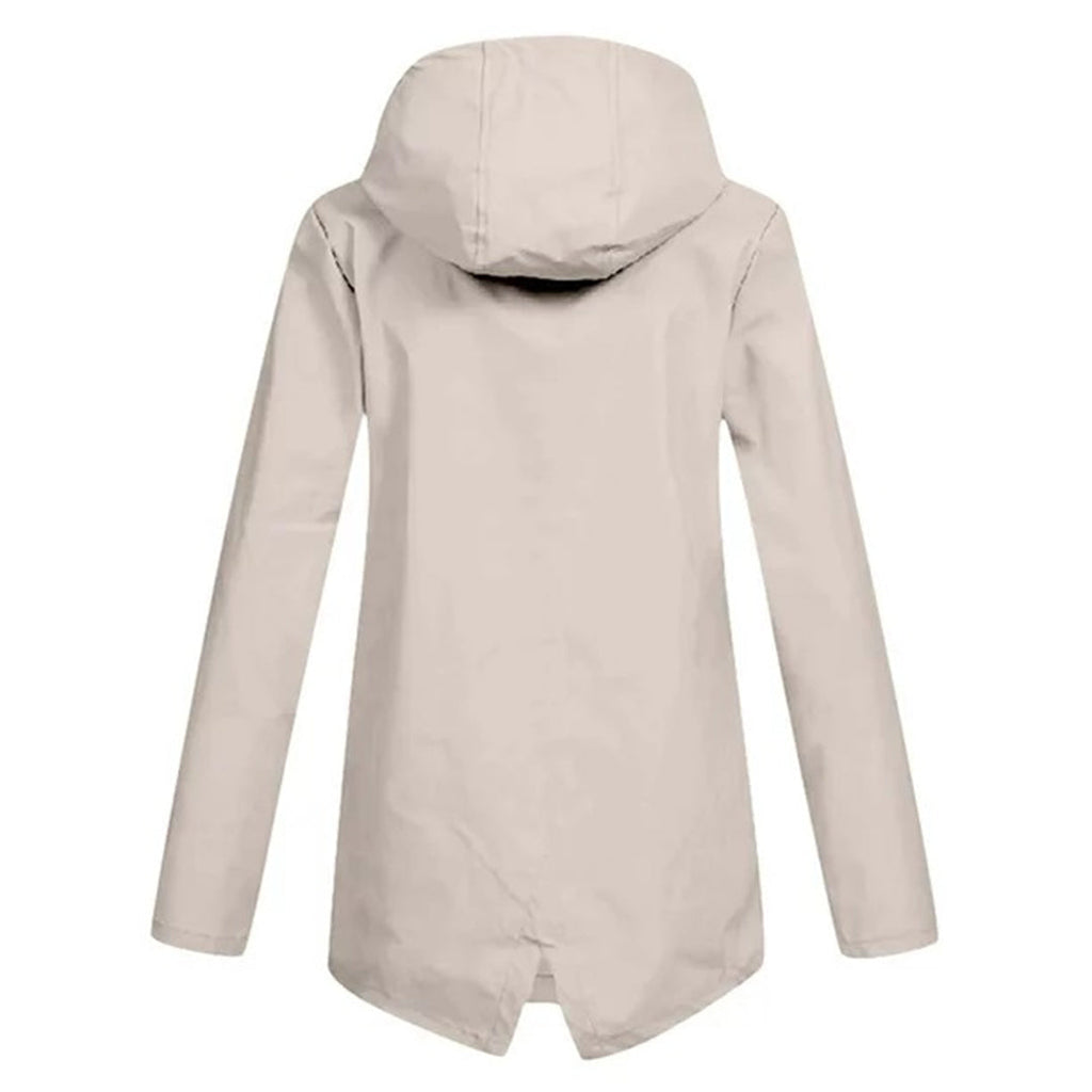 Women's Hooded Pocket Jacket – Mid-Length Zip-Up Outdoor Jacket