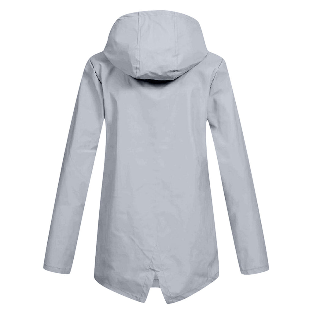 Women's Hooded Pocket Jacket – Mid-Length Zip-Up Outdoor Jacket
