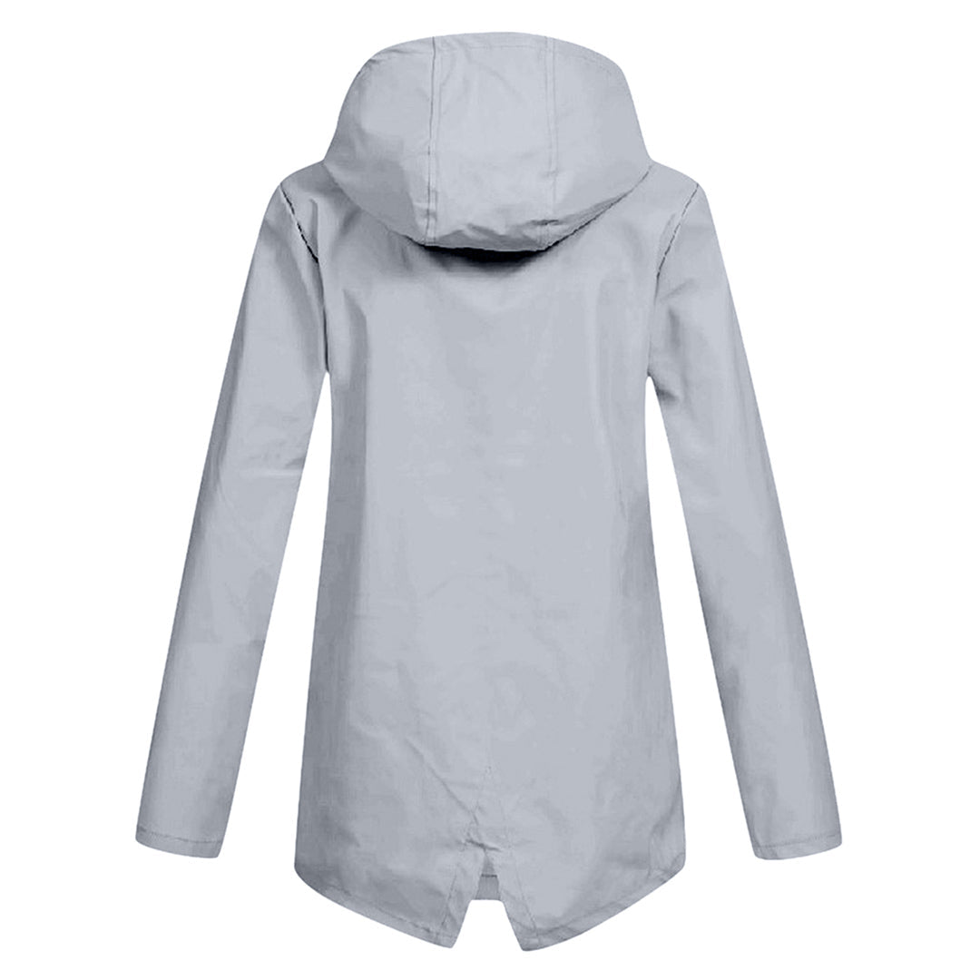 Women's Hooded Pocket Jacket – Mid-Length Zip-Up Outdoor Jacket